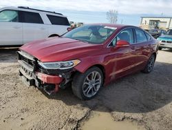 Salvage cars for sale at Kansas City, KS auction: 2019 Ford Fusion SEL