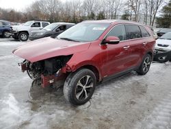 Salvage cars for sale at North Billerica, MA auction: 2016 KIA Sorento EX