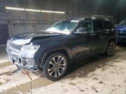 Salvage cars for sale at Angola, NY auction: 2022 Jeep Grand Cherokee Overland