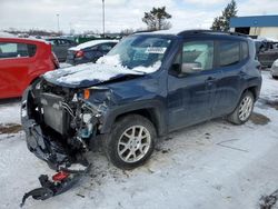 Salvage cars for sale at Woodhaven, MI auction: 2021 Jeep Renegade Limited