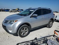 Salvage cars for sale at Temple, TX auction: 2015 Toyota Rav4 XLE