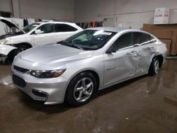 Salvage cars for sale from Copart Elgin, IL: 2017 Chevrolet Malibu LS