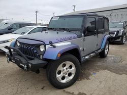 Salvage cars for sale at Chicago Heights, IL auction: 2015 Jeep Wrangler Unlimited Sahara