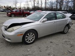 Salvage cars for sale at Waldorf, MD auction: 2003 Lexus ES 300