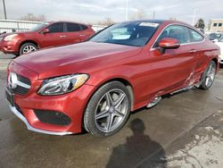 Salvage cars for sale at Littleton, CO auction: 2017 Mercedes-Benz C 300 4matic