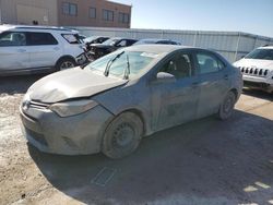 Salvage cars for sale at Kansas City, KS auction: 2015 Toyota Corolla ECO