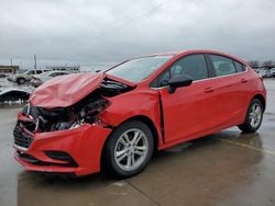 Salvage cars for sale at Grand Prairie, TX auction: 2018 Chevrolet Cruze LT