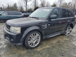 Salvage cars for sale at Waldorf, MD auction: 2010 Land Rover Range Rover Sport LUX