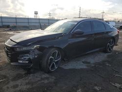 Salvage cars for sale at Chicago Heights, IL auction: 2020 Honda Accord Sport