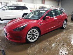 Salvage cars for sale at Elgin, IL auction: 2022 Tesla Model 3