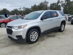 Salvage cars for sale at Ocala, FL auction: 2021 Chevrolet Traverse LS