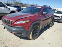 Salvage cars for sale at Spartanburg, SC auction: 2015 Jeep Cherokee Trailhawk