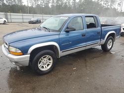 Salvage cars for sale at Harleyville, SC auction: 2002 Dodge Dakota Quad SLT