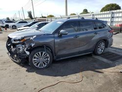 Salvage cars for sale at Miami, FL auction: 2022 Toyota Highlander Platinum