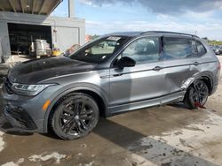 Salvage cars for sale at West Palm Beach, FL auction: 2022 Volkswagen Tiguan SE R-LINE Black