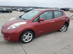 Salvage cars for sale at Grand Prairie, TX auction: 2013 Nissan Leaf S