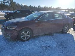 Salvage cars for sale at Windham, ME auction: 2016 Chevrolet Malibu LS