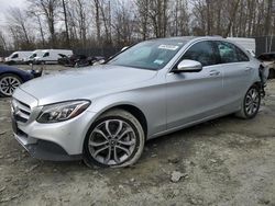 Salvage cars for sale at Waldorf, MD auction: 2018 Mercedes-Benz C 300 4matic