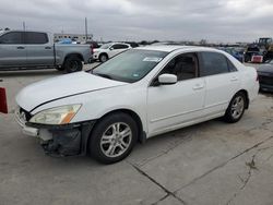 Salvage cars for sale at Grand Prairie, TX auction: 2006 Honda Accord SE