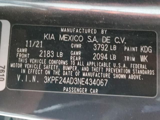 2022 KIA Forte FE