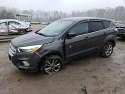 Salvage cars for sale at Charles City, VA auction: 2017 Ford Escape SE