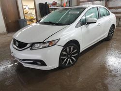 Salvage cars for sale from Copart Pekin, IL: 2015 Honda Civic EXL