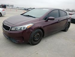 Salvage cars for sale at Grand Prairie, TX auction: 2017 KIA Forte LX