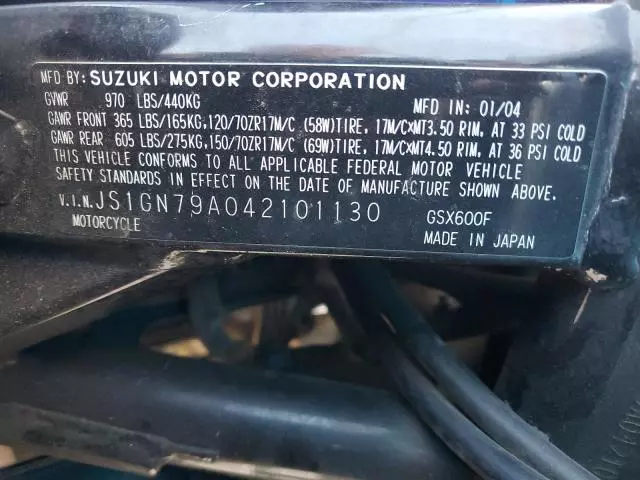 2004 Suzuki GSX600 F