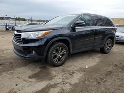 Salvage cars for sale at Laurel, MD auction: 2016 Toyota Highlander XLE