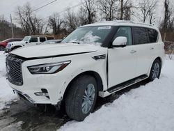 Salvage cars for sale at Marlboro, NY auction: 2024 Infiniti QX80 Luxe