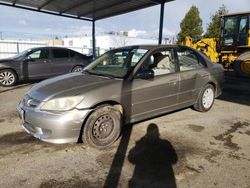 Salvage cars for sale at Sacramento, CA auction: 2005 Honda Civic LX