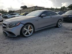 Salvage cars for sale at Opa Locka, FL auction: 2015 Mercedes-Benz S 63 AMG