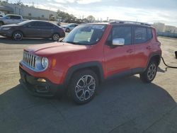 Carros salvage sin ofertas aún a la venta en subasta: 2017 Jeep Renegade Limited