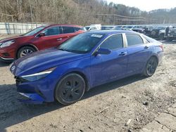 Salvage cars for sale at Hurricane, WV auction: 2023 Hyundai Elantra Blue