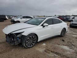 Salvage cars for sale at Houston, TX auction: 2021 Hyundai Sonata Limited