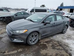 Salvage cars for sale at Woodhaven, MI auction: 2017 Ford Fusion S