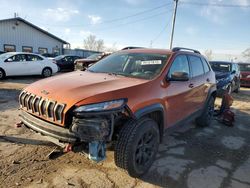 Salvage cars for sale at Pekin, IL auction: 2015 Jeep Cherokee Trailhawk