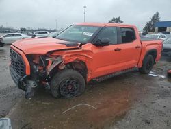 Salvage cars for sale at Woodhaven, MI auction: 2023 Toyota Tundra Crewmax Limited