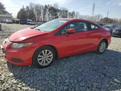 Salvage cars for sale from Copart Mebane, NC: 2012 Honda Civic EX