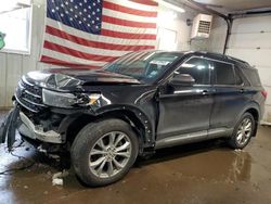 Salvage cars for sale at Lyman, ME auction: 2021 Ford Explorer XLT