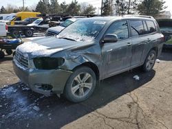 Salvage cars for sale at Denver, CO auction: 2008 Toyota Highlander Sport