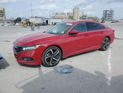 Salvage cars for sale at New Orleans, LA auction: 2018 Honda Accord Sport