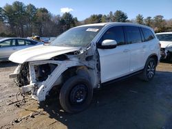 Salvage cars for sale at Mendon, MA auction: 2019 Honda Pilot EXL