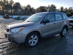 Salvage cars for sale at Mendon, MA auction: 2016 Subaru Forester 2.5I