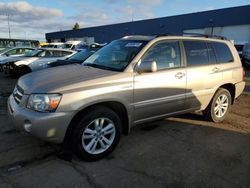 Salvage cars for sale at Woodhaven, MI auction: 2007 Toyota Highlander Hybrid