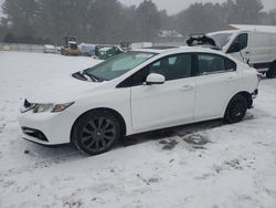 Salvage cars for sale at Mendon, MA auction: 2015 Honda Civic EXL