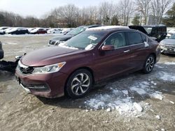 Salvage cars for sale at North Billerica, MA auction: 2016 Honda Accord EXL