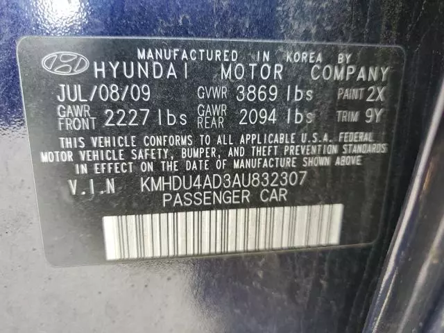 2010 Hyundai Elantra Blue