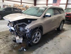 Salvage cars for sale at Spartanburg, SC auction: 2016 Toyota Highlander Limited