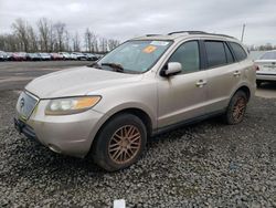 Salvage cars for sale at Portland, OR auction: 2007 Hyundai Santa FE GLS